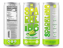 Load image into Gallery viewer, ALO Sparkling Aloe Vera Juice Drink | 11.2 fl oz, Pack of 6 | 3-Flavor Variety Pack | Passion Fruit & Peach, White Grape, Mango & Mangosteen