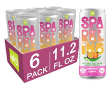 Load image into Gallery viewer, ALO Sparkling Passion Fruit &amp; Peach Carbonated Aloe Vera Juice Drink | 11.2 fl oz, Pack of 6