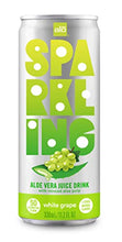 Load image into Gallery viewer, ALO Sparkling White Grape Carbonated Aloe Vera Juice Drink | 11.2 fl oz, Pack of 6