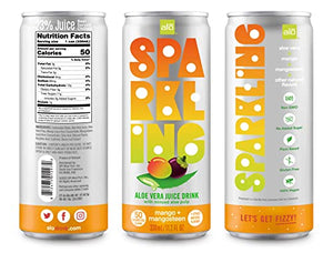ALO Sparkling Aloe Vera Juice Drink | 11.2 fl oz, Pack of 6 | 3-Flavor Variety Pack | Passion Fruit & Peach, White Grape, Mango & Mangosteen