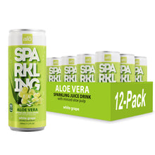 Load image into Gallery viewer, ALO Sparkling White Grape Carbonated Aloe Vera Juice Drink | 330ml, Pack of 12