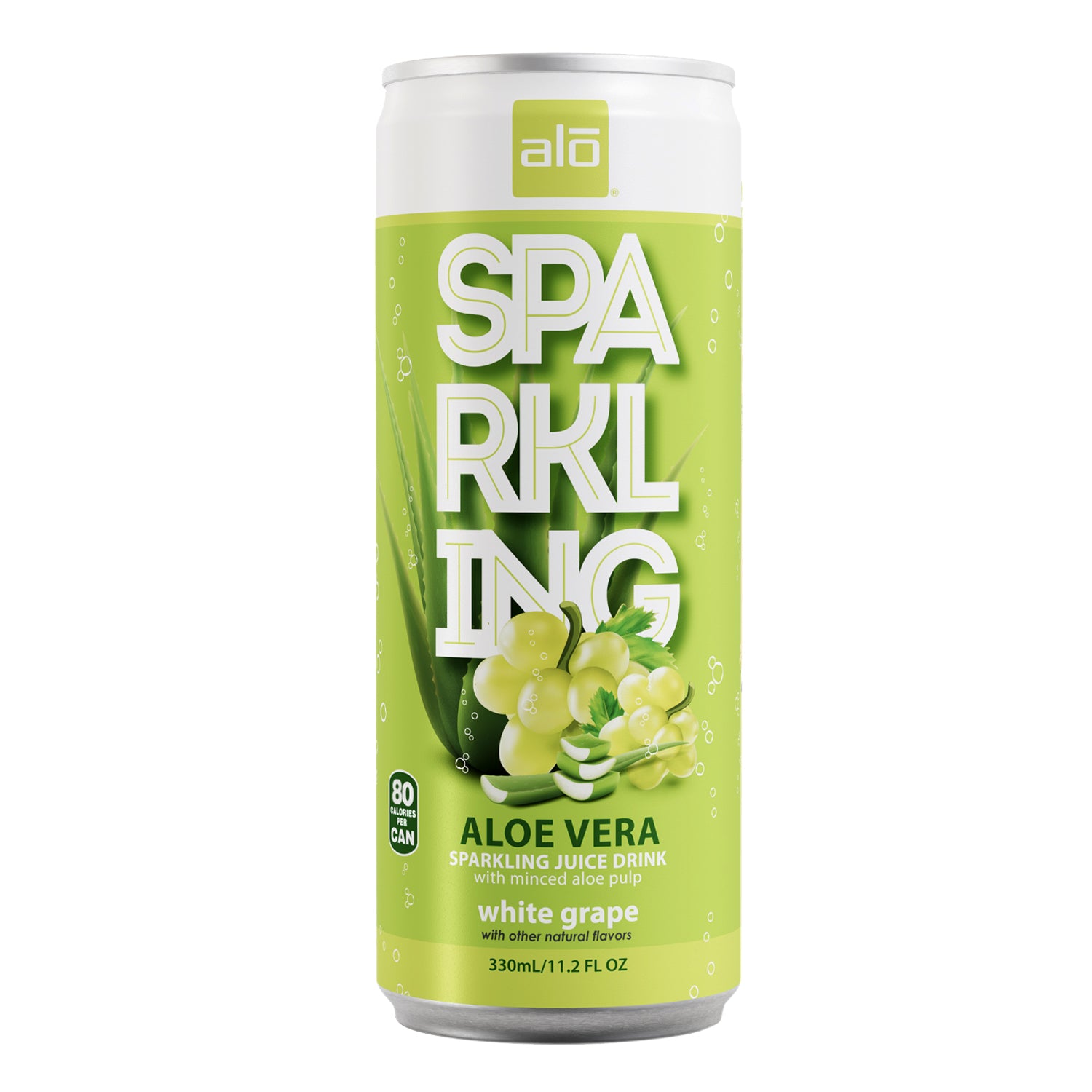 ALO Sparkling White Grape Carbonated Aloe Vera Juice Drink