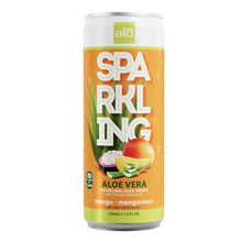 Load image into Gallery viewer, ALO Sparkling Mango &amp; Mangosteen Carbonated Aloe Vera Juice Drink | 330ml Pack of 12
