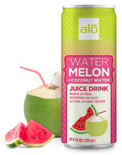 Load image into Gallery viewer, Watermelon + Pure Coconut Water/100% Juice/12 pack of 10.8 FL OZ slim cans